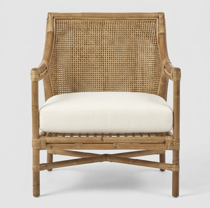 Havana Occasional ArmChair Rattan Cream Cushion