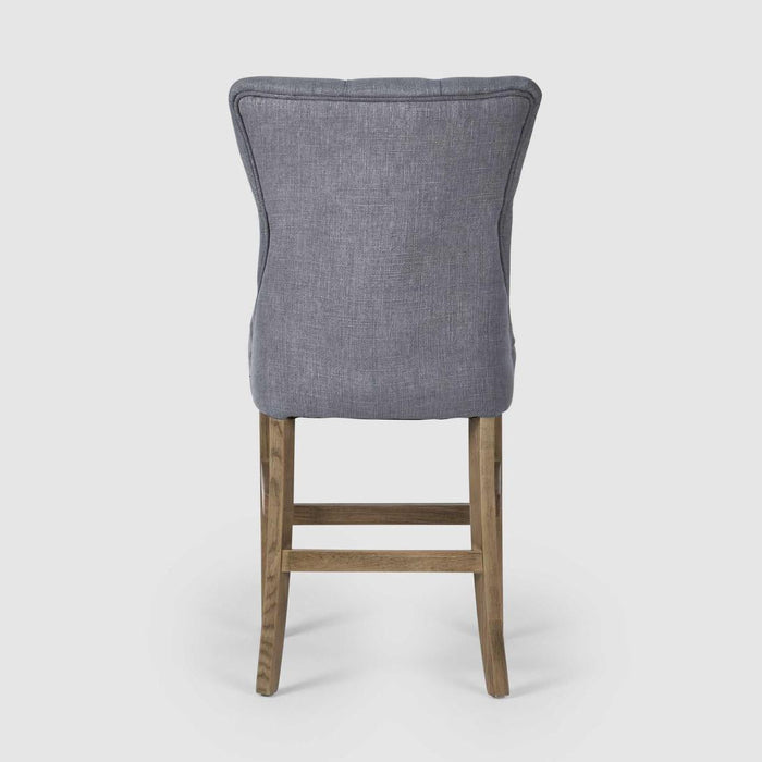 Storm Grey Counter Chair with Buttons