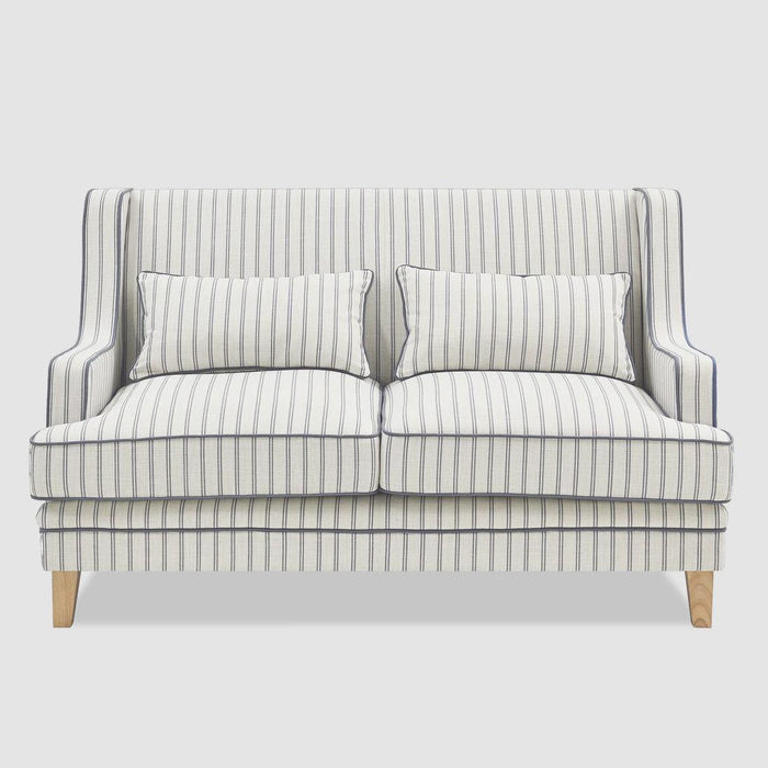 Bondi Hamptons 2 Seat Sofa Blue/White Pin Stripe