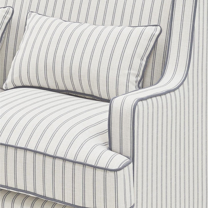 Bondi Hamptons 2 Seat Sofa Blue/White Pin Stripe