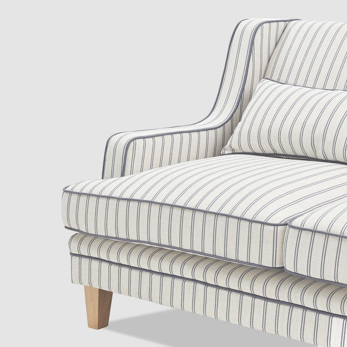 Bondi Hamptons 2 Seat Sofa Blue/White Pin Stripe