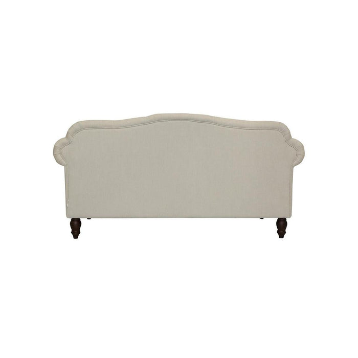 Vaucluse 2 Seat Hamptons Buttoned Sofa Beige Linen Blend