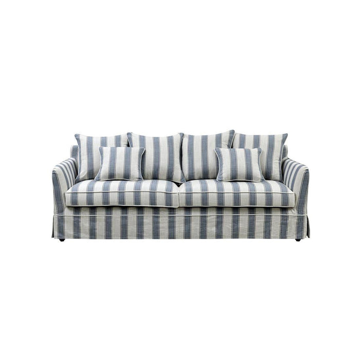Slip Cover Only - Byron Hamptons 2.5 Seat Sofa Blue Sky