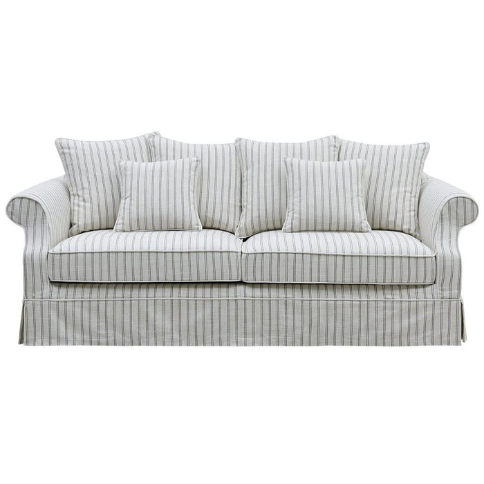 Slip Cover Only - Avalon Hamptons 3 Seat Sofa Stone Stripe