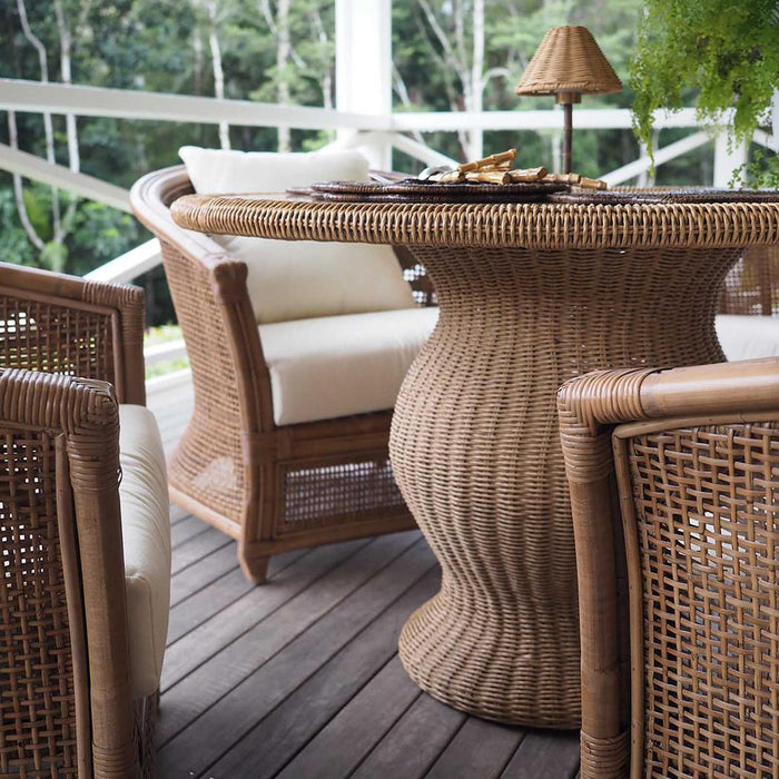 Cassius Round Dining Table Natural Outdoor 120cm