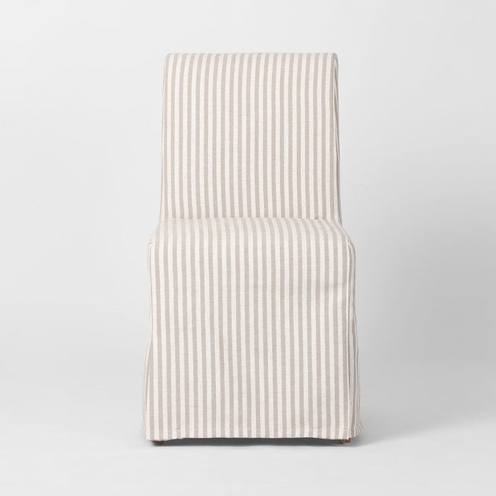 Slip Cover Only - Clifton Dining Chair Beige Stripe