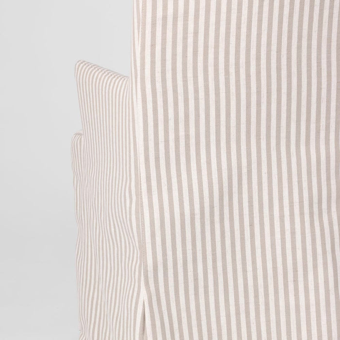 Slip Cover Only - Clifton Dining Chair W/Arms Beige Stripe