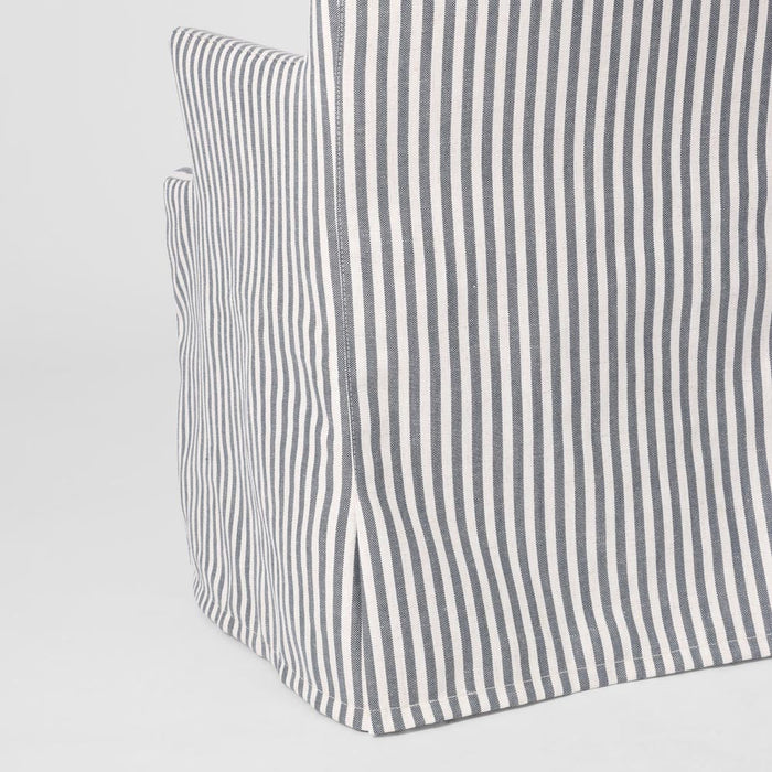 Slip Cover Only - Clifton Dining Chair W/Arms Blue Stripe