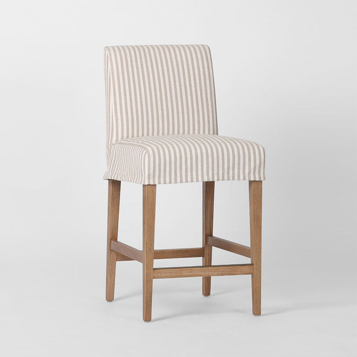 Slip Cover Only - Clifton Counter Stool Only Beige Stripe