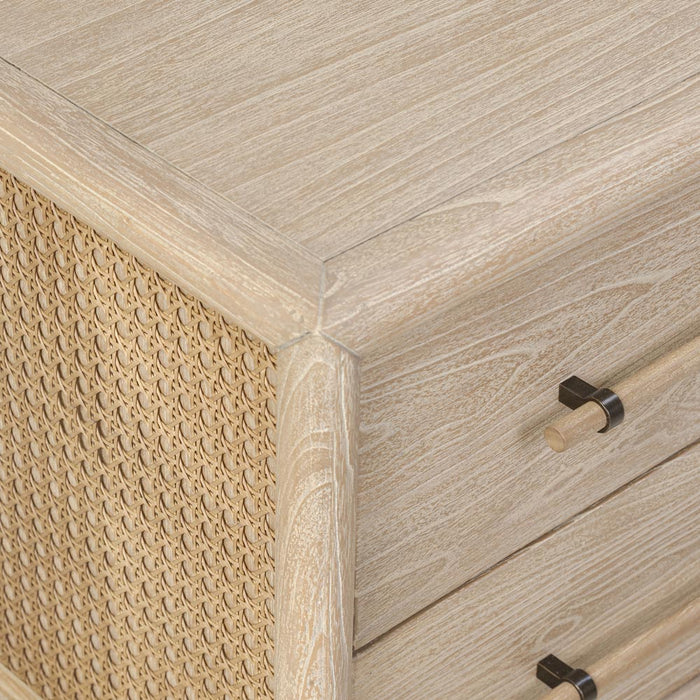 Bayview Bedside 2 Drawer?Natural Whitewash