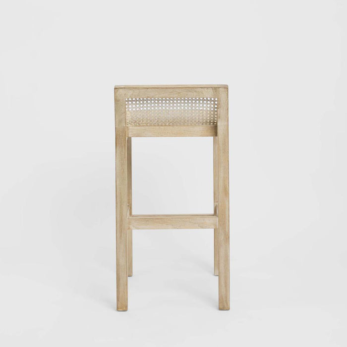 Amalfi Wood & Rattan Counter Stool Natural