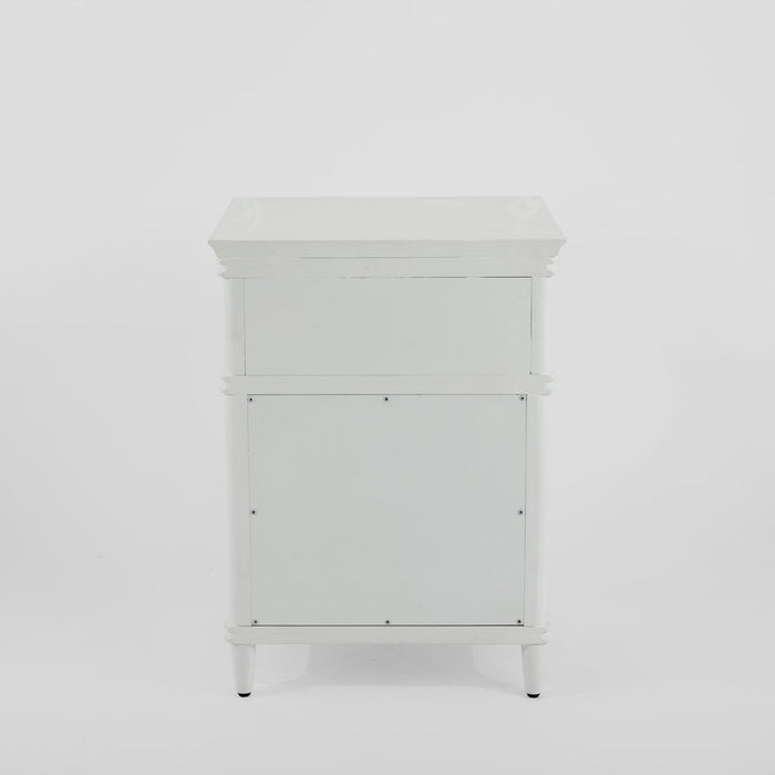 Dakota Bedside Table 3 Drawer White