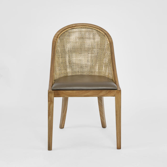 Beau Dining Chair Leather Seat Only Brown