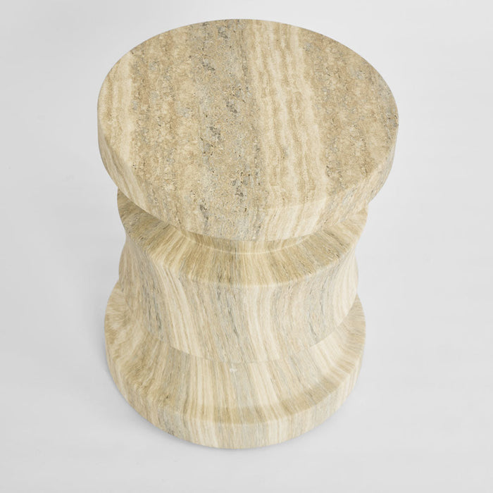 Rook Side Table Grey Travertine Look ¨C Outdoor