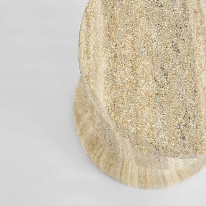 Rook Side Table Grey Travertine Look ¨C Outdoor