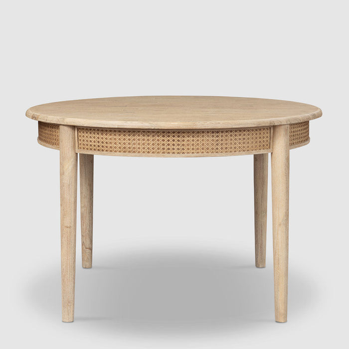 Bayview 120cm Round Dining Table Natural Whitewash