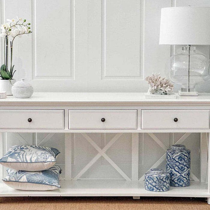 Sorrento 3 Drawer 190 cm Hamptons Console White