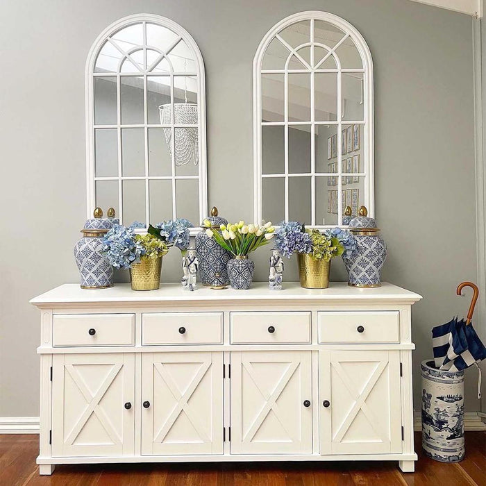 Sorrento 4 Door Hamptons 188cm Buffet White