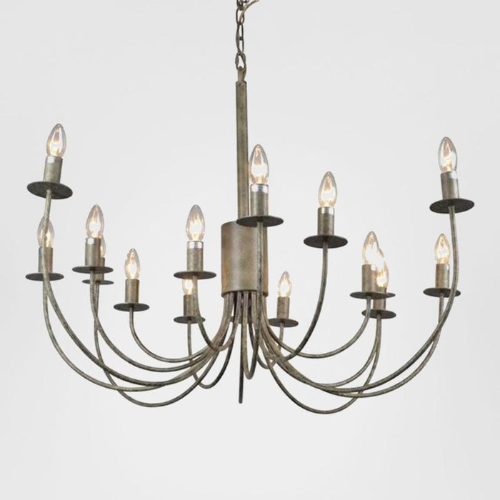 16 Arm Taupe Iron Chandelier 16 Lights