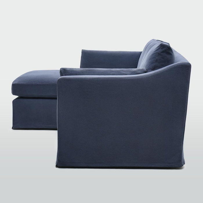 Clovelly 3 Seater Left Chaise Sofa Navy