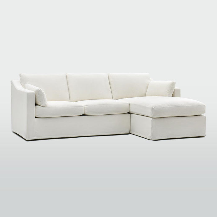 Clovelly 3 Seater Right Chaise Sofa Ivory Covers Only