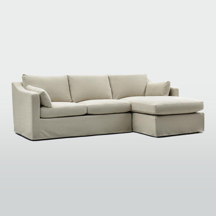 Clovelly 3 Seater Right Chaise Sofa Natural Covers Only