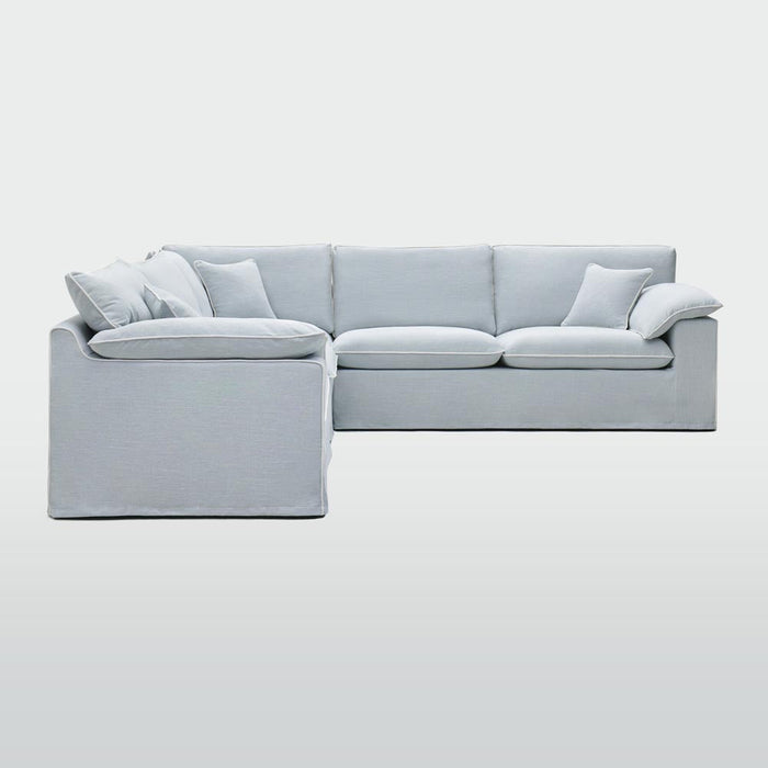 Norfolk 5 Seater Modular Sofa Beach w/White piping
