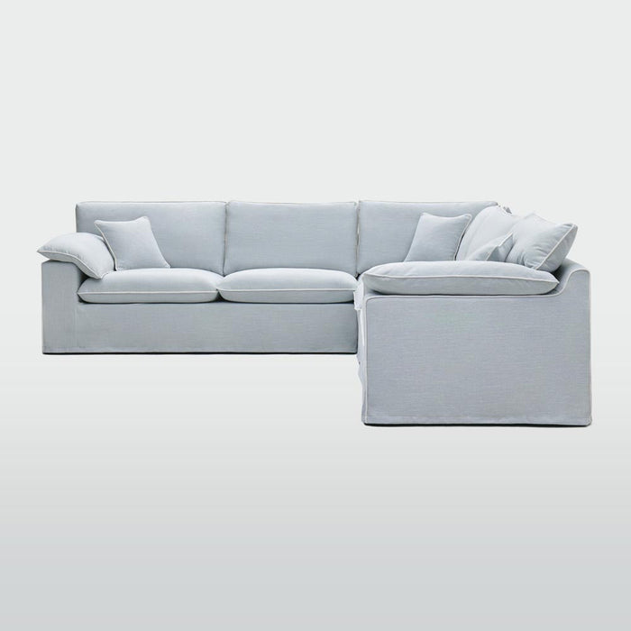 Norfolk 5 Seater Modular Sofa Beach w/White piping