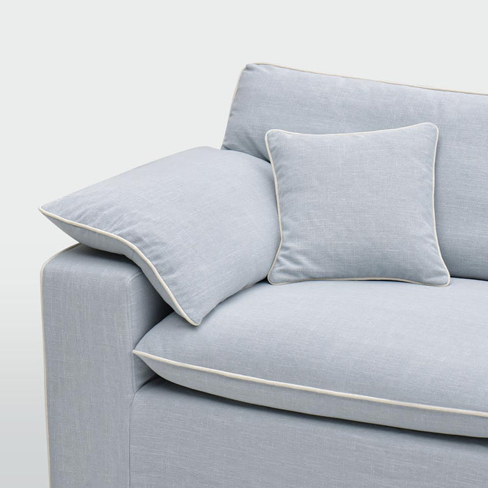 Norfolk 5 Seater Modular Sofa Beach w/White piping