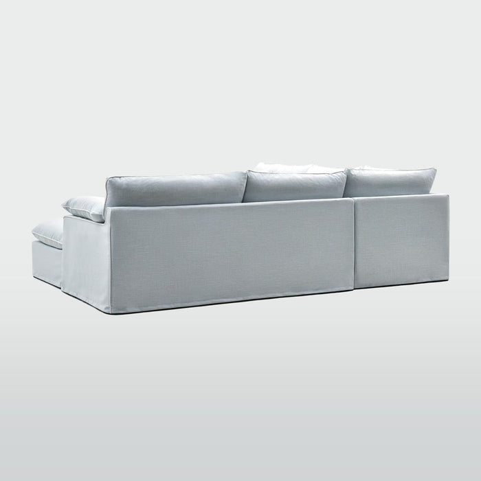 Norfolk 5 Seater Modular with Chaise (Reversible) Beach w/White piping