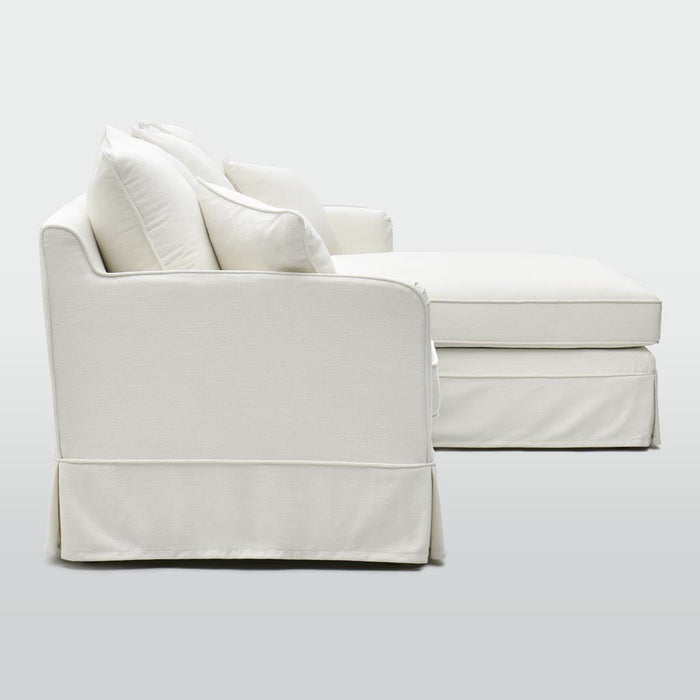 Noosa 3 Seater Right Chaise Sofa Ivory