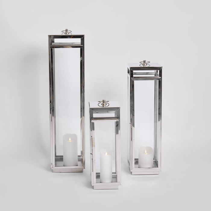 Charlotte Lantern Large Nickel - Outdoor