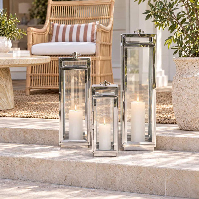 Charlotte Lantern Small Nickel