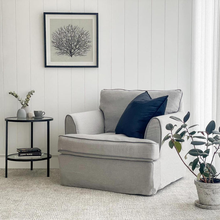 Palladium Black Iron & Glass Side Table