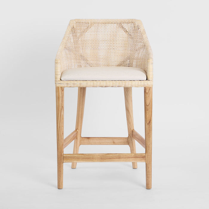 Charlotte Rattan Counter Stool Natural Whitewash