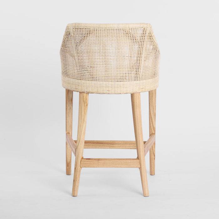 Charlotte Rattan Counter Stool Natural Whitewash