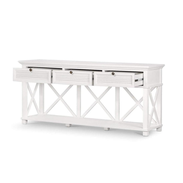 West Beach 3 Drawer Hamptons 190cm Console White