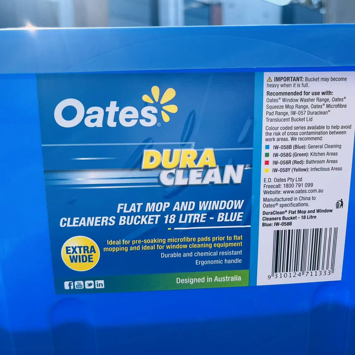 Oates IW-058B D/C Flt Mp Win Cln Bkt Blue, Green, Red, Yellow