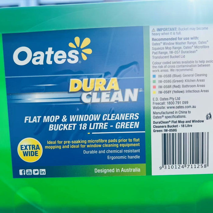 Oates IW-058B D/C Flt Mp Win Cln Bkt Blue, Green, Red, Yellow