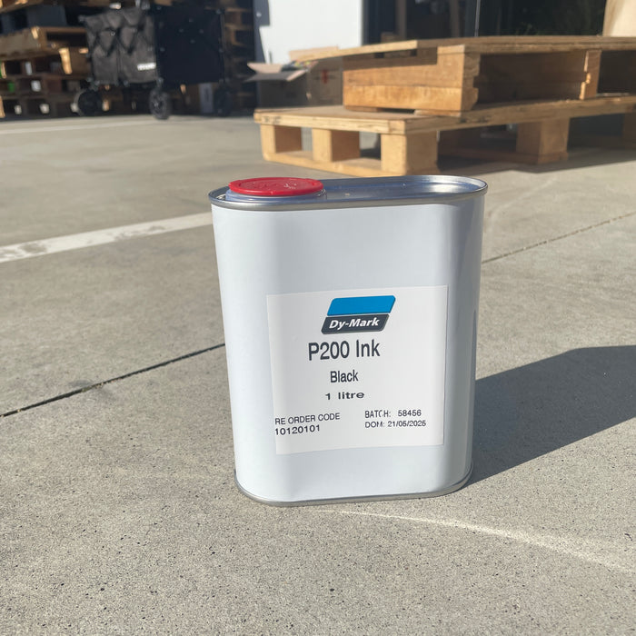 Dy-Mark P200 Ink Black – Industrial-Grade Refillable Ink for Non-Absorbent Surfaces