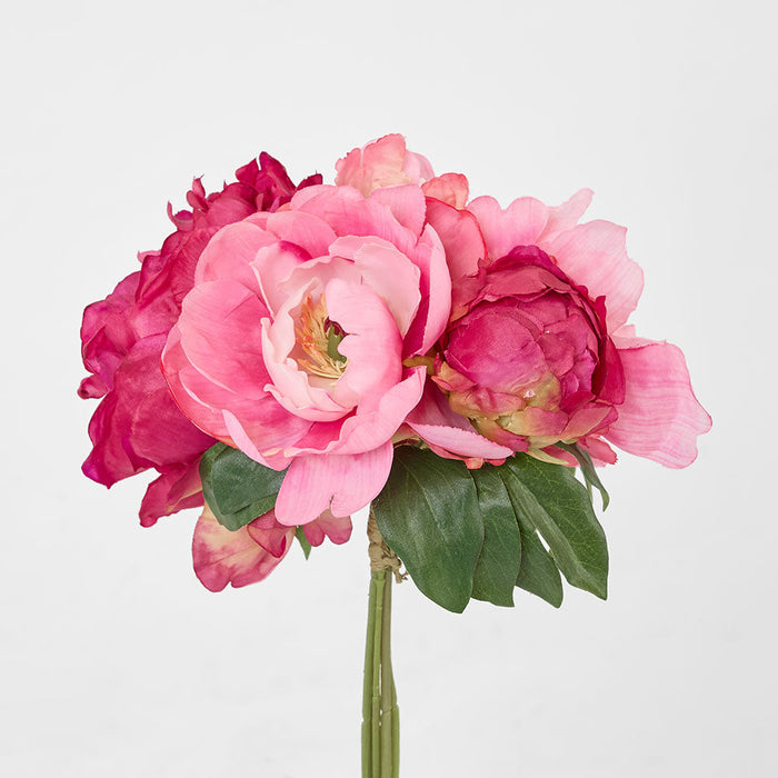 Peony Bouquet Mixed 30cm Fuchsia & Pink 3 pcs