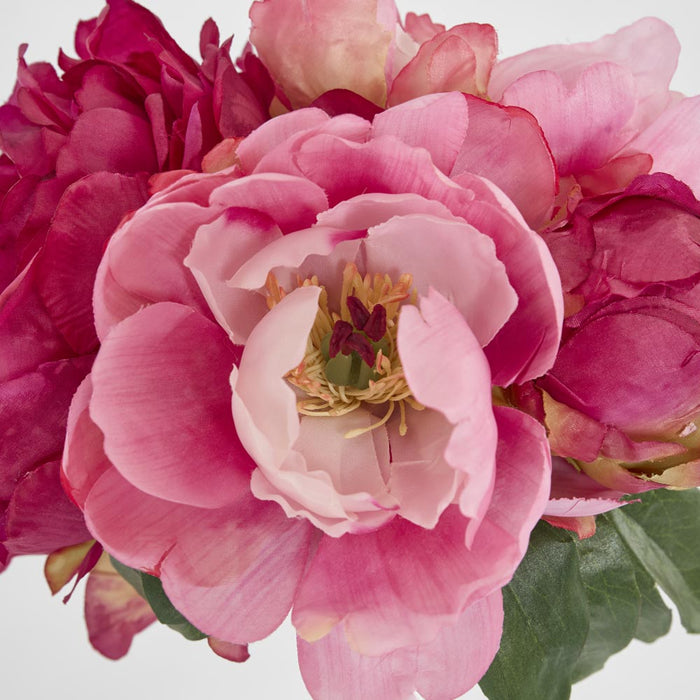 Peony Bouquet Mixed 30cm Fuchsia & Pink 3 pcs