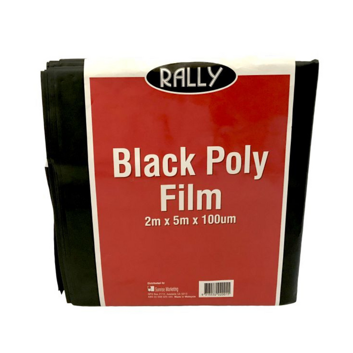 Rally Black Poly Film Prepacks - Industrial Grade 100um/200um - Landscaping Construction Film Garden