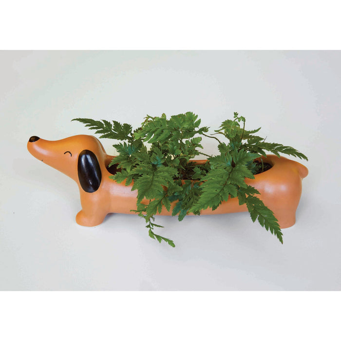 NSIMG-SHA256:8f5d7d403f493513e2839ebb63e9b41fa52db2ff66deda36ccf8bbac28909dc3 · Isalbi Kikkerland Daisy The Dachshund Planter Brown