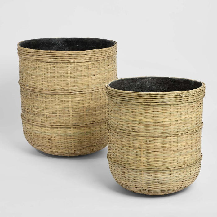 Village Planter Bamboo/Cement