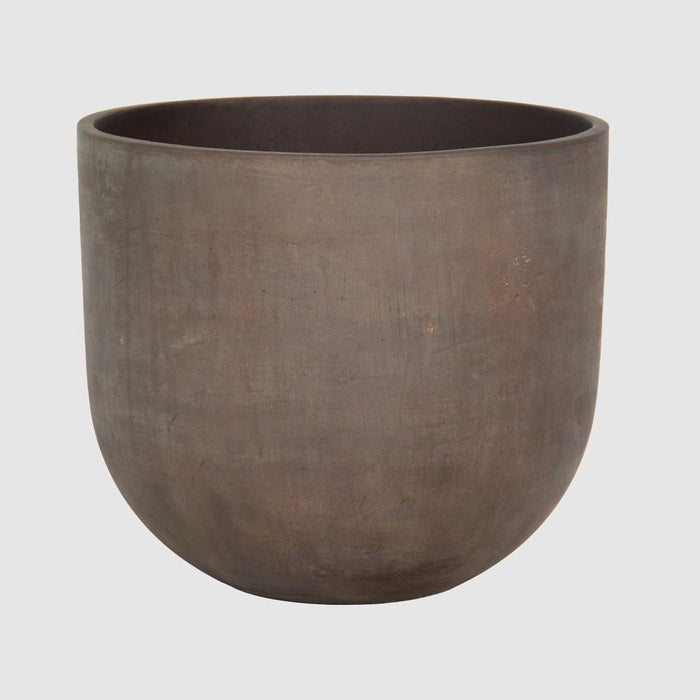 Oyster Lava Planter Small Brown