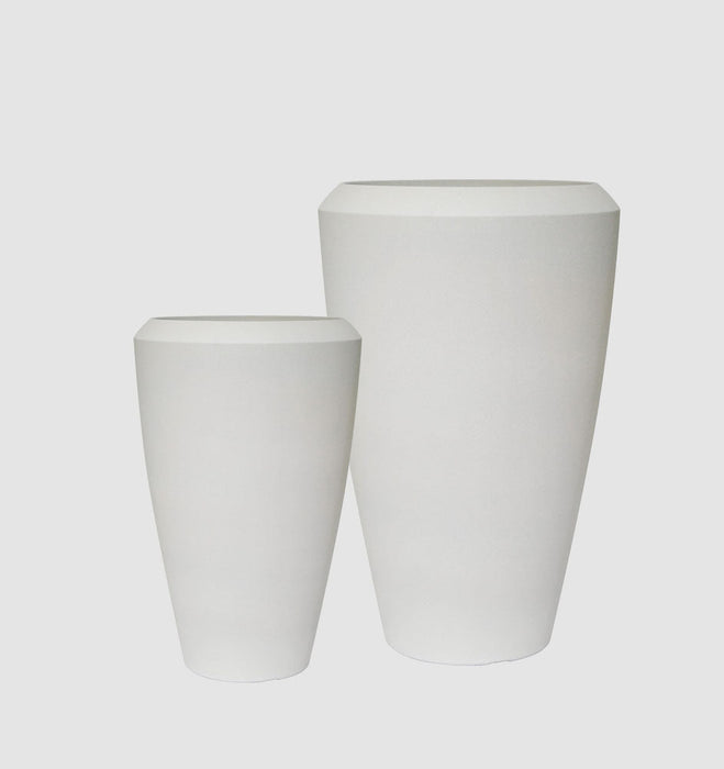 Pebble Tall Planters White