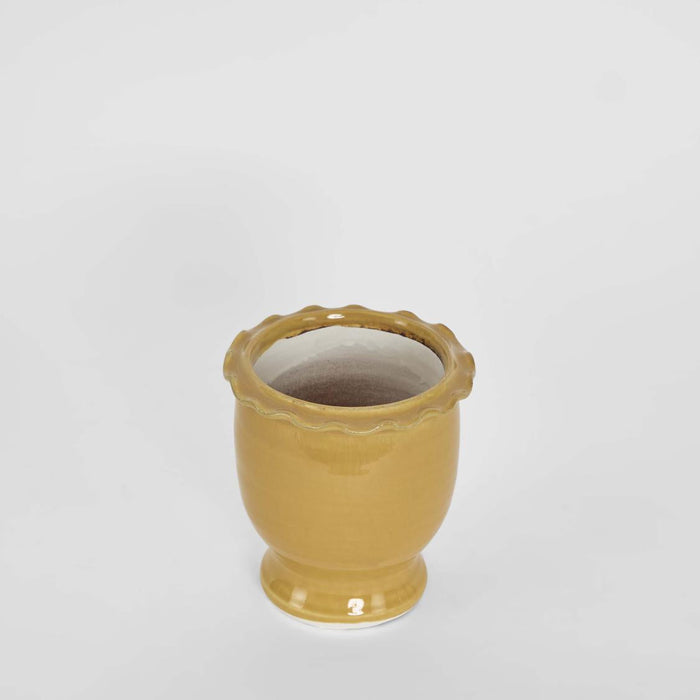 Petal Pot Mustard Small