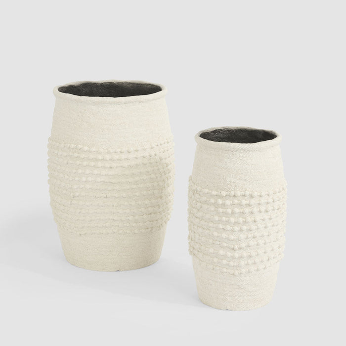 Adelina Set of 2 Planters White