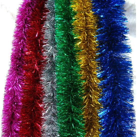 10 Pack 2m Christmas Tinsel Garland Bows Party Xmas Tree Ornaments Door Fireplace